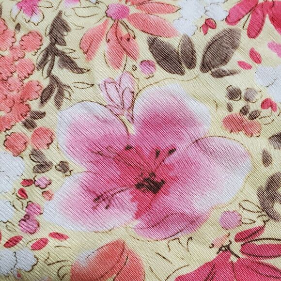 Ann Taylor Loft Floral Dress Size 14 Linen Blend Colorful Sleeveless Lined Women - Picture 7 of 10